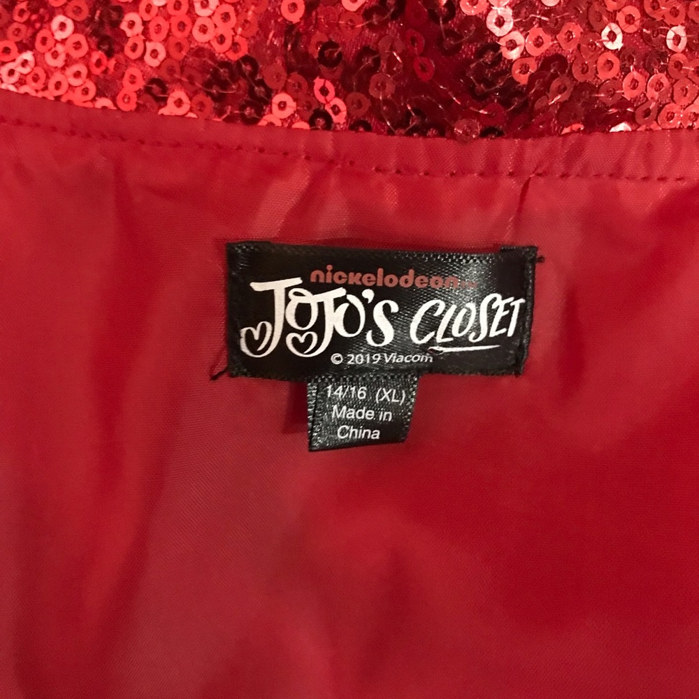 Red sequined lined jacket - Picture 7 of 10